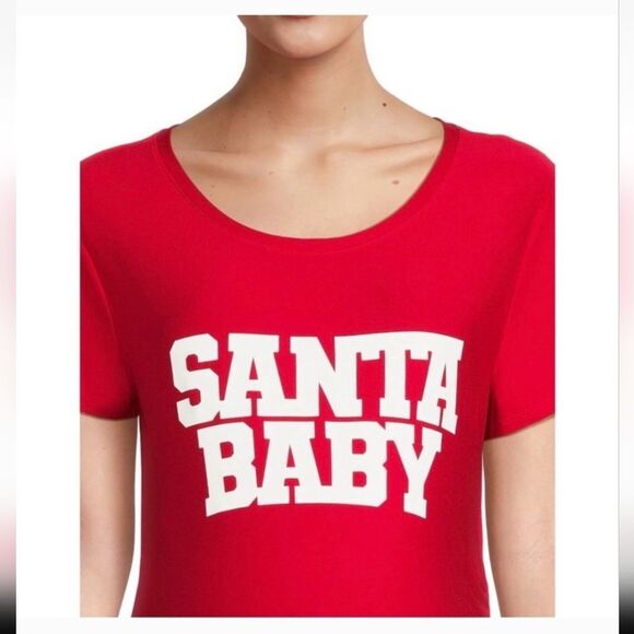 Time and Tru Maternity Santa Baby shirt size S - Picture 3 of 8